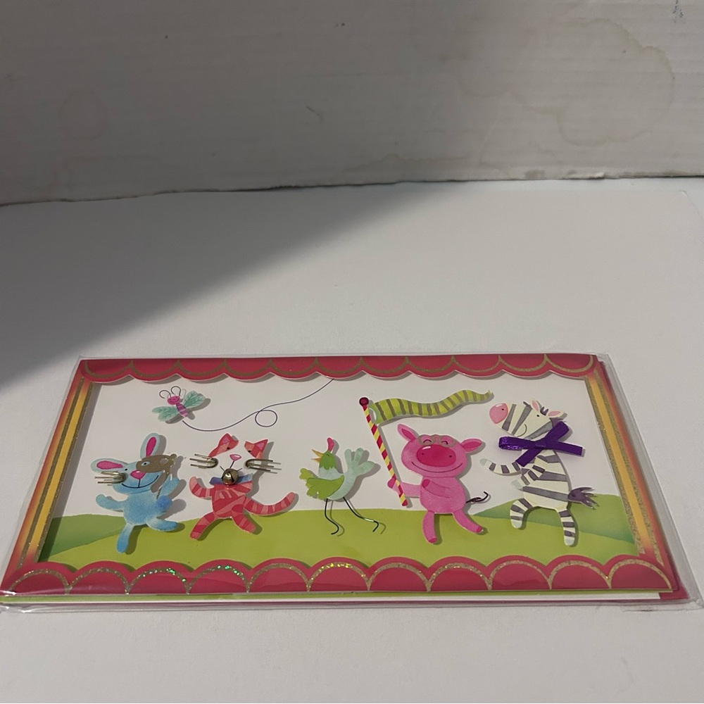 Colorful singing and dancing Animals Greeting Card all occasions